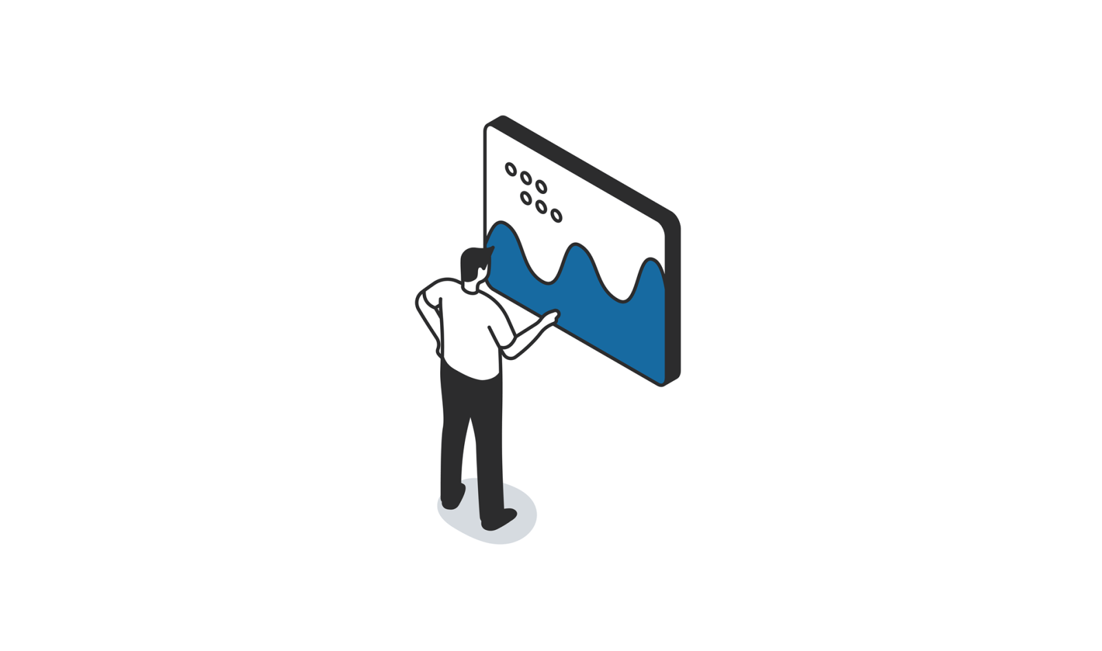 Person betrachtet ein Diagramm